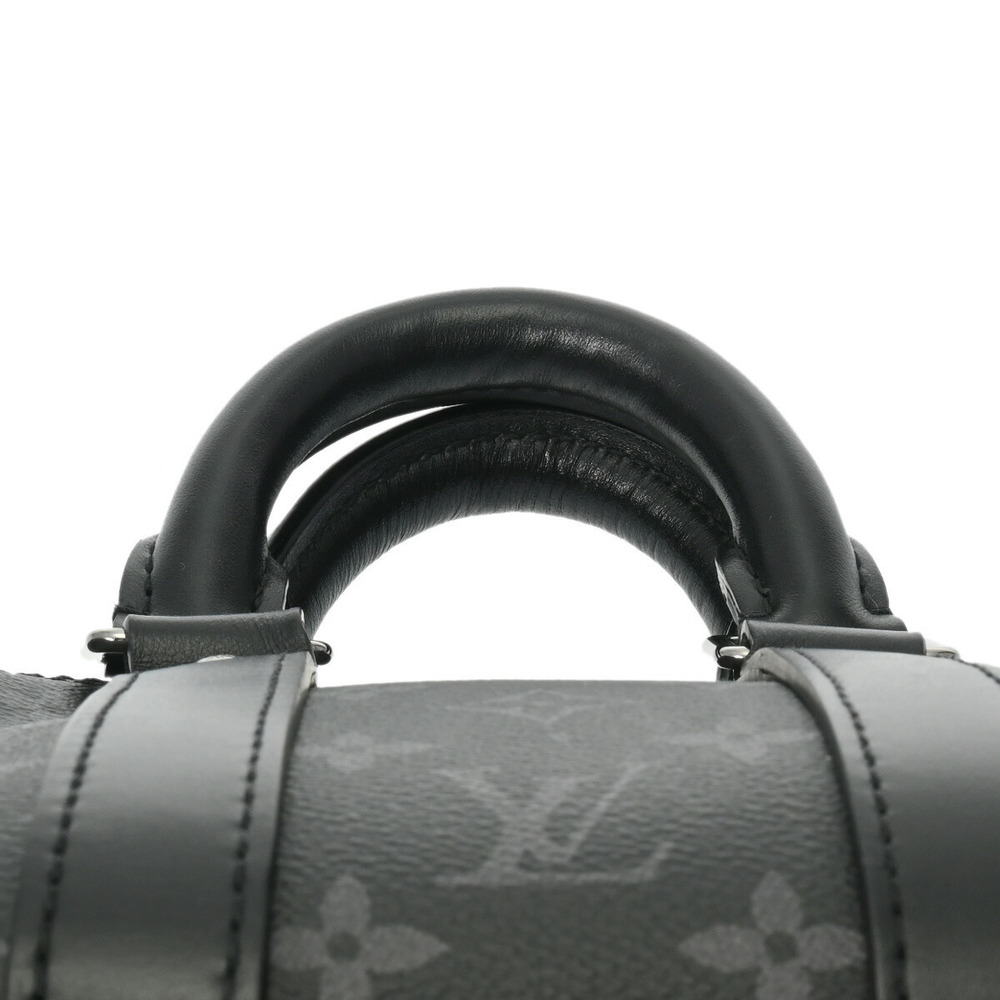 Louis Vuitton Monogram Eclipse Black Keepall Bandouliere Canvas Handbag - Picture 4 of 11